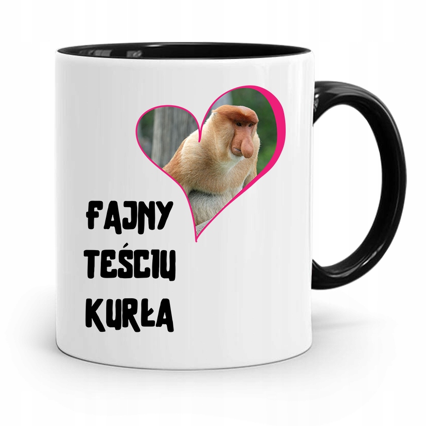 Kubek Czarny Dla Teścia Fajny Teściu Kurła Prezent