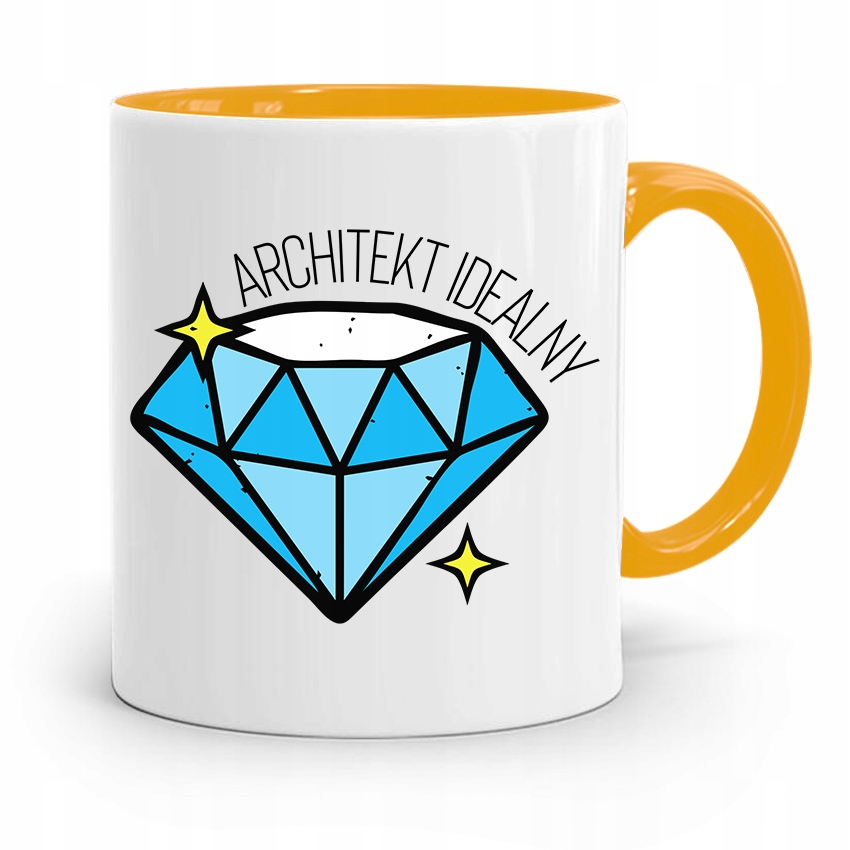 Kubek Żółty Architekta Architekt Idealny Prezent Z Nadrukiem Ze Zdjęciem