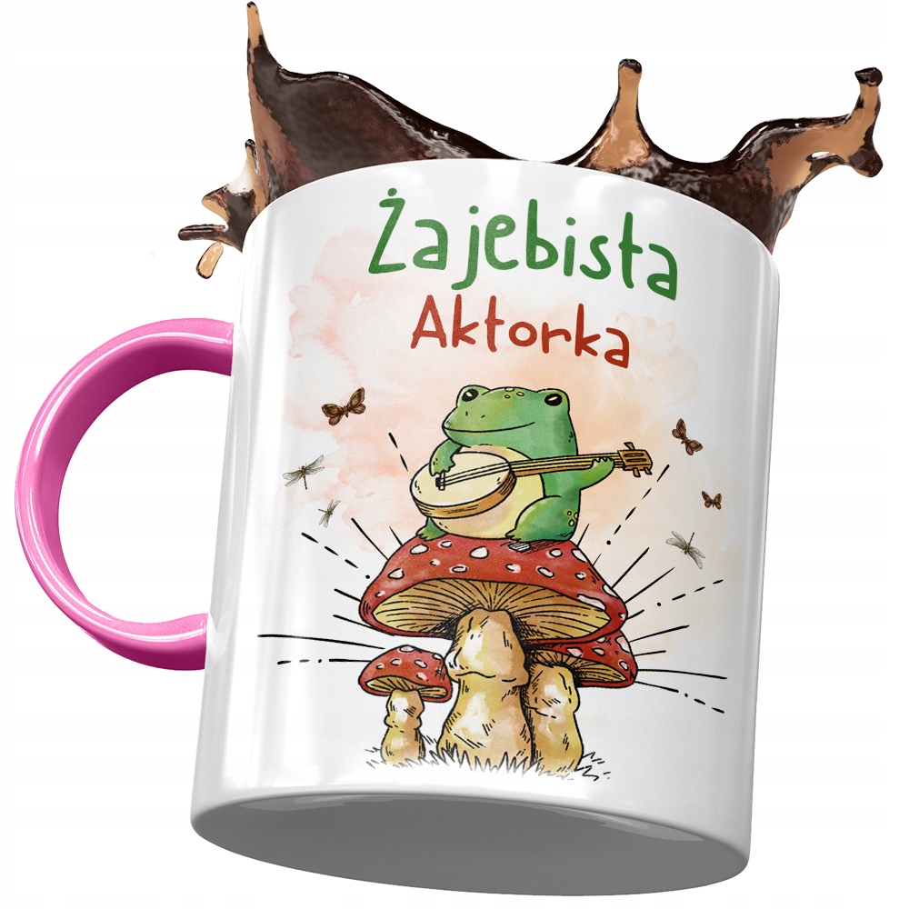 Kubek Różowy Dla Aktorki Żajebista Aktorka Z Nadrukiem Ze Zdjęciem