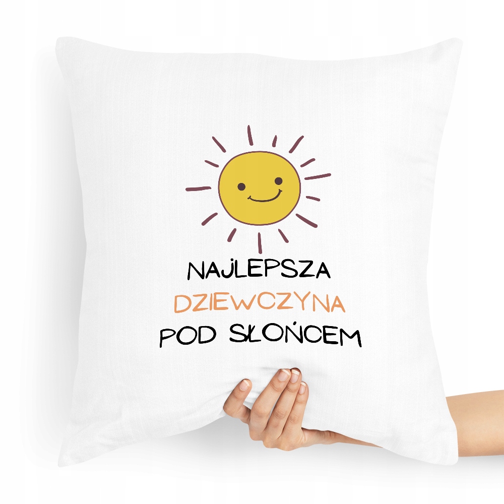 Poduszka Dla Dziewczyny Najlepsza Pod Słońcem Z Nadrukiem Ze Zdjęciem