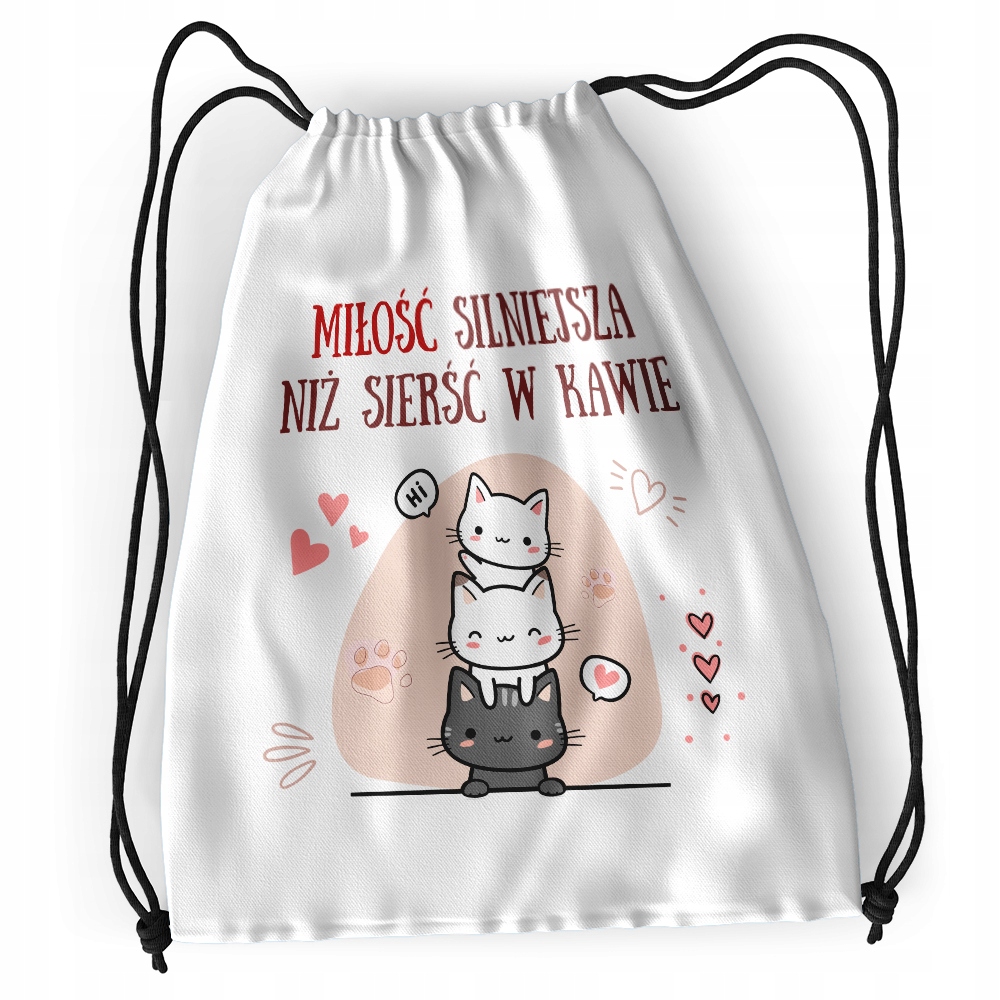 Plecak Kotki Kotek Szkolny Worek Torba Z Nadrukiem Ze Zdjęciem