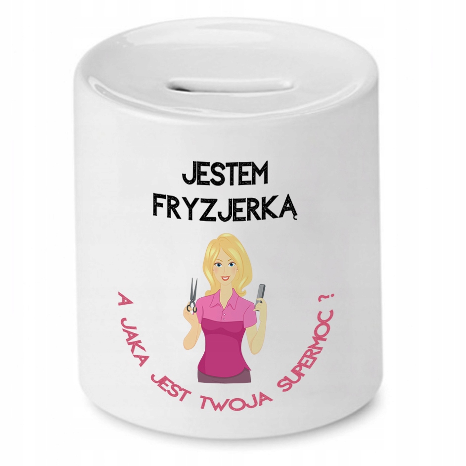 Skarbonka Fryzjerki Fryzjera Twoja Supermoc? Z Nadrukiem Ze Zdjęciem
