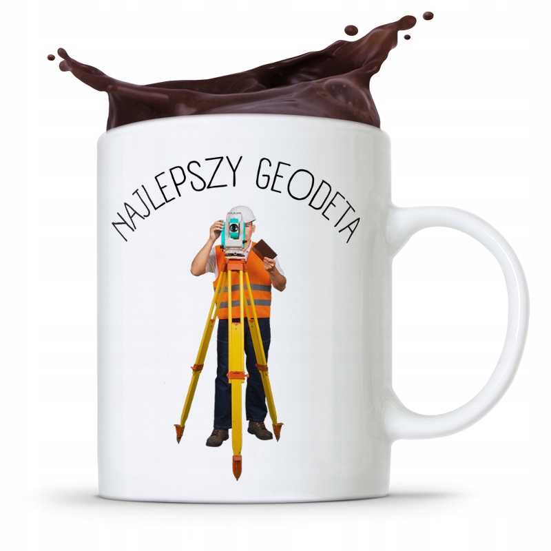 Kubek Prezent Dla Geodety Najlepszy Geodeta Z Nadrukiem Ze Zdjęciem