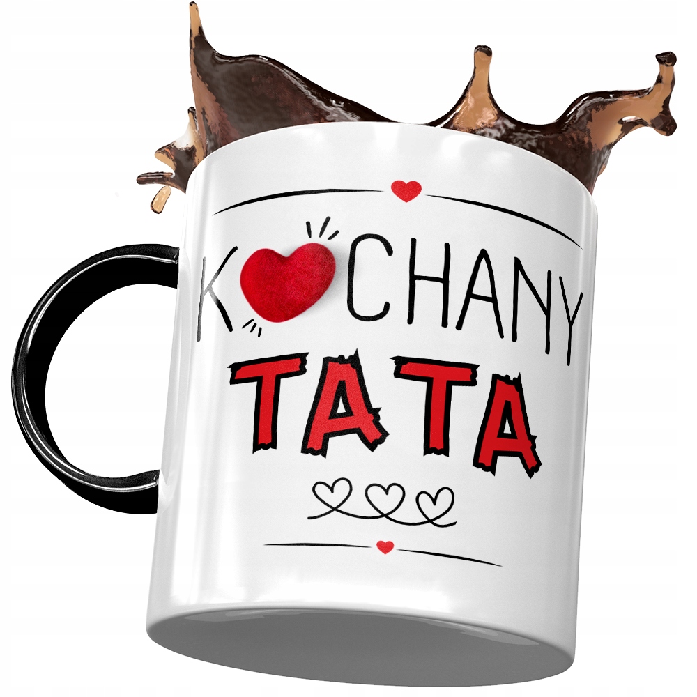 Kubek Czarny Dla Taty Ojca Na Dzień Taty Prezent Z Nadrukiem Ze Zdjęciem