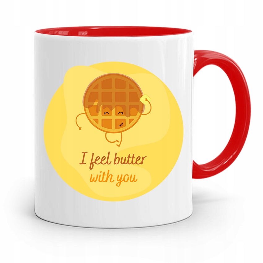 Kubek Czerwony Dla Chłopaka I Feel Butter With You Z Nadrukiem Ze Zdjęciem