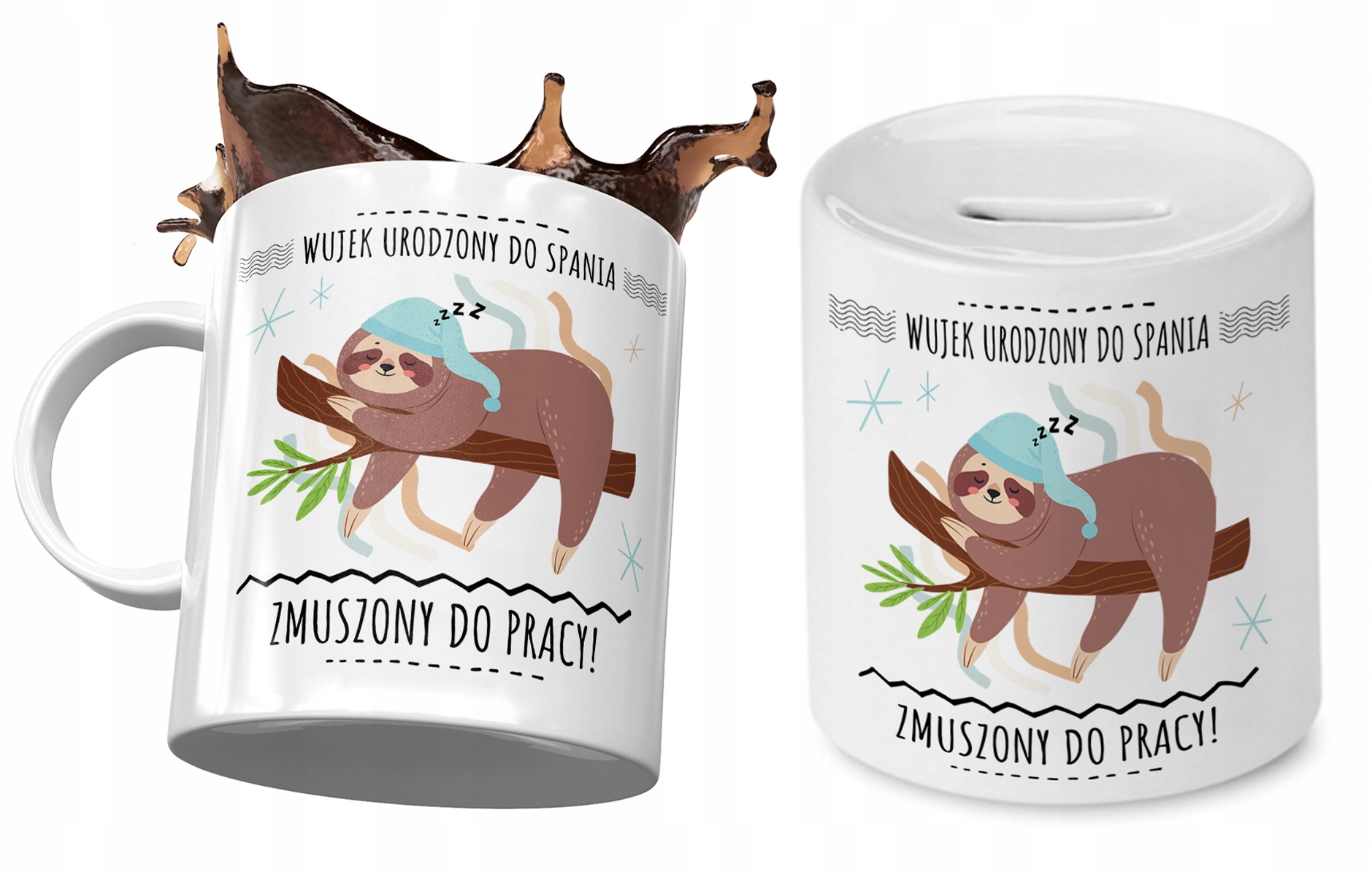 Dla Wujka Zestaw Kubek + Skarbonka Na Prezent Z Nadrukiem Ze Zdjęciem