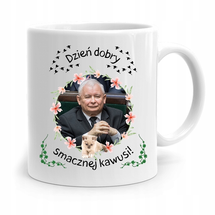 Kubek Śmieszny Prezesa Pis Jarosław Kaczyński Z Nadrukiem Ze Zdjęciem