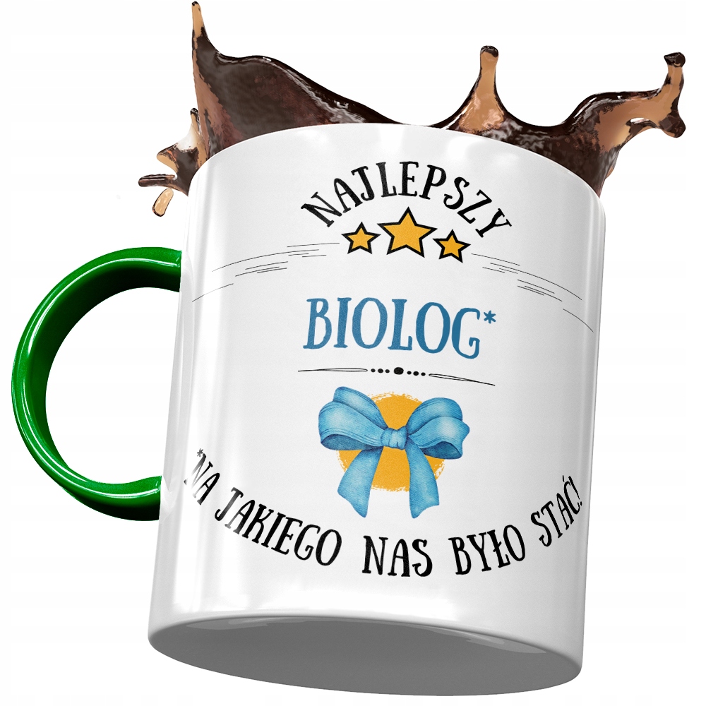 Kubek Zielony Dla Biologa Najlepszy Biolog Prezent Z Nadrukiem Ze Zdjęciem
