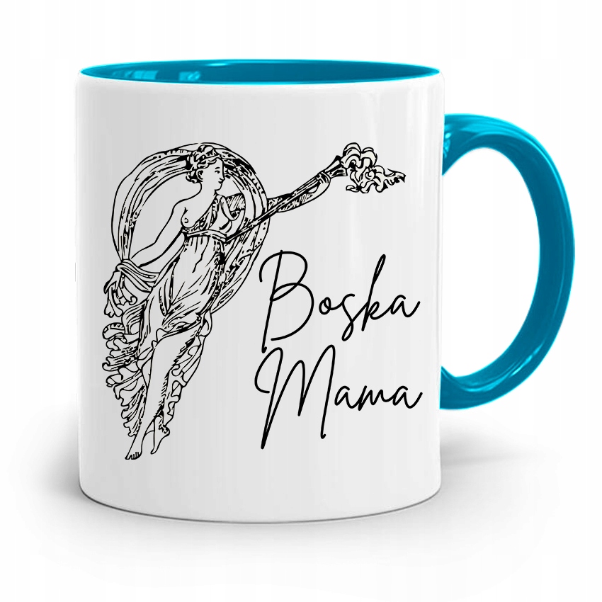 Kubek Błękitny Dla Mamy Boska Matka Prezent Z Nadrukiem Ze Zdjęciem