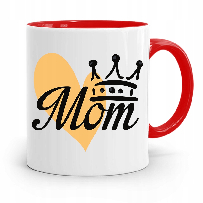 Kubek Czerwony Prezent Dla Mamy Matki Mamusi Mom Z Nadrukiem Ze Zdjęciem