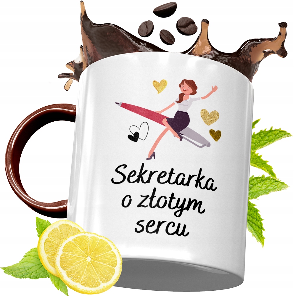 Kubek Bordowy Dla Sekretarki Na Urodziny Prezent Z Nadrukiem Ze Zdjęciem