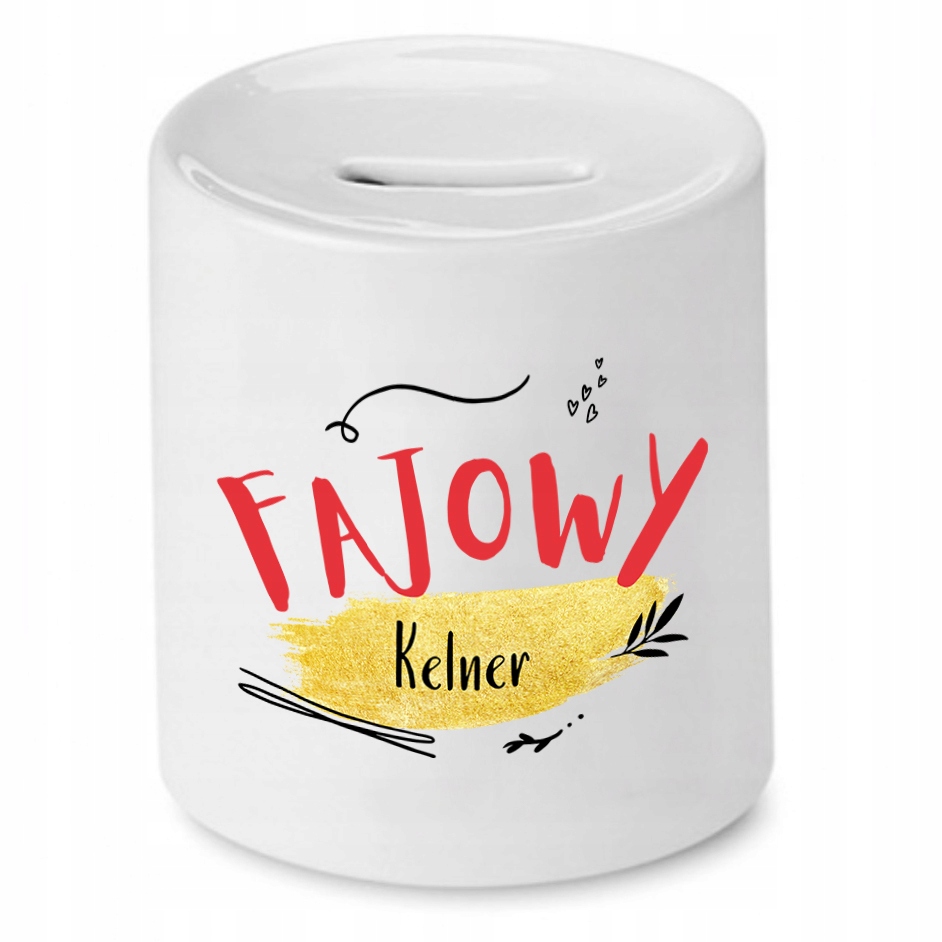Skarbonka Prezent Dla Kelnera Fajowy Kelner Z Nadrukiem Ze Zdjęciem