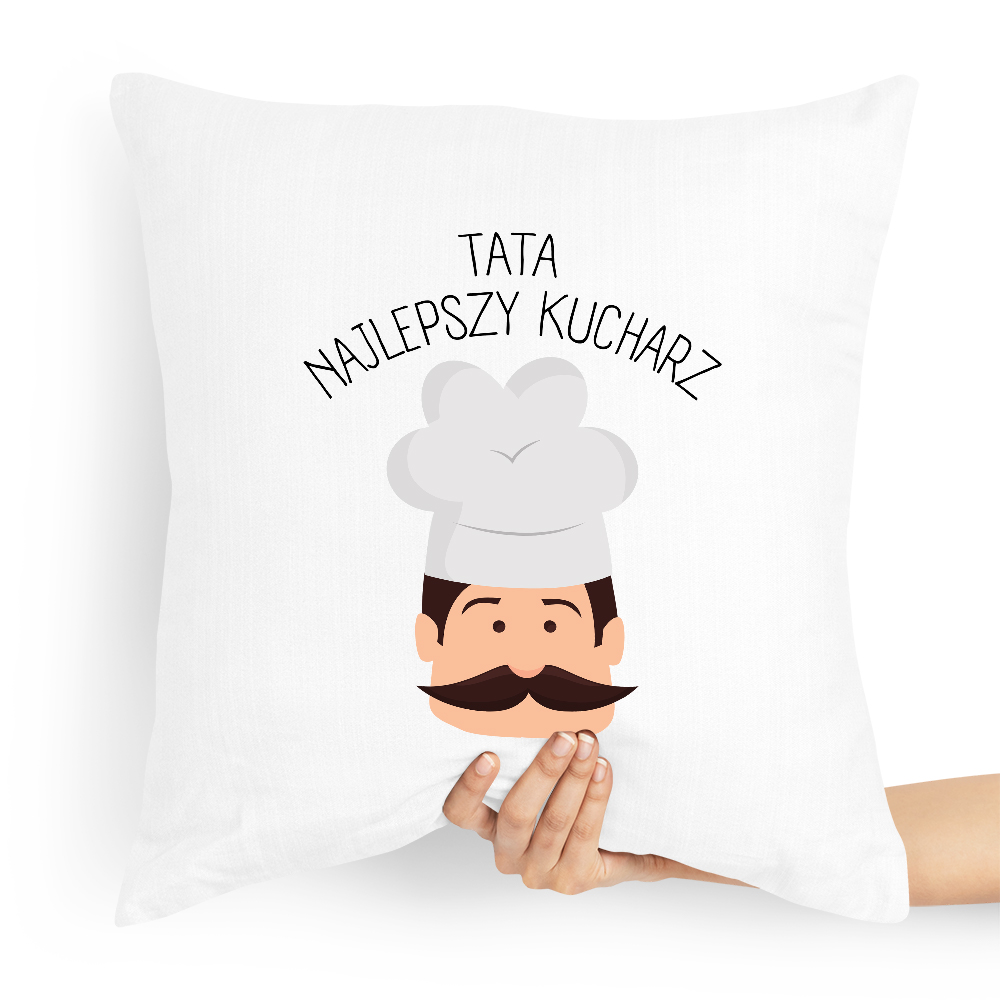 Poduszka Prezent Dla Taty Tata Najlepszy Kucharz Z Nadrukiem Ze Zdjęciem