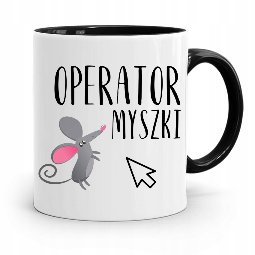 Kubek Czarny Informatyka Programisty Operator Z Nadrukiem Ze Zdjęciem