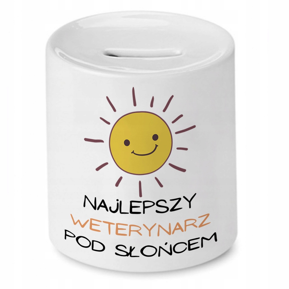 Skarbonka Dla Weterynarza Najlepszy Pod Słońcem Z Nadrukiem Ze Zdjęciem