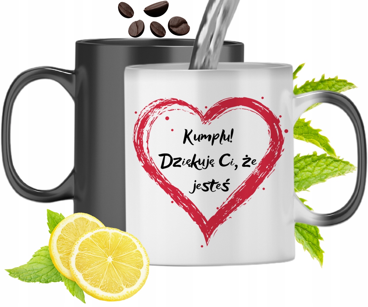 Kubek Magiczny Dla Przyjaciela Zmieniający Kolor Z Nadrukiem Ze Zdjęciem