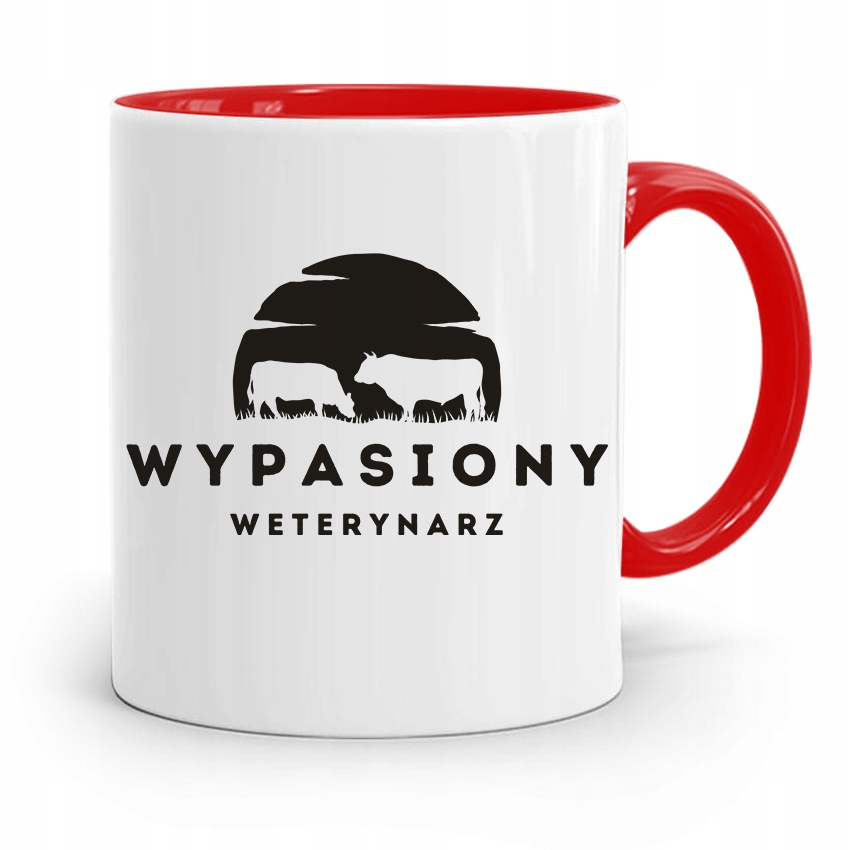 Kubek Czerwony Weterynarza Wypasiony Weterynarz Z Nadrukiem Ze Zdjęciem