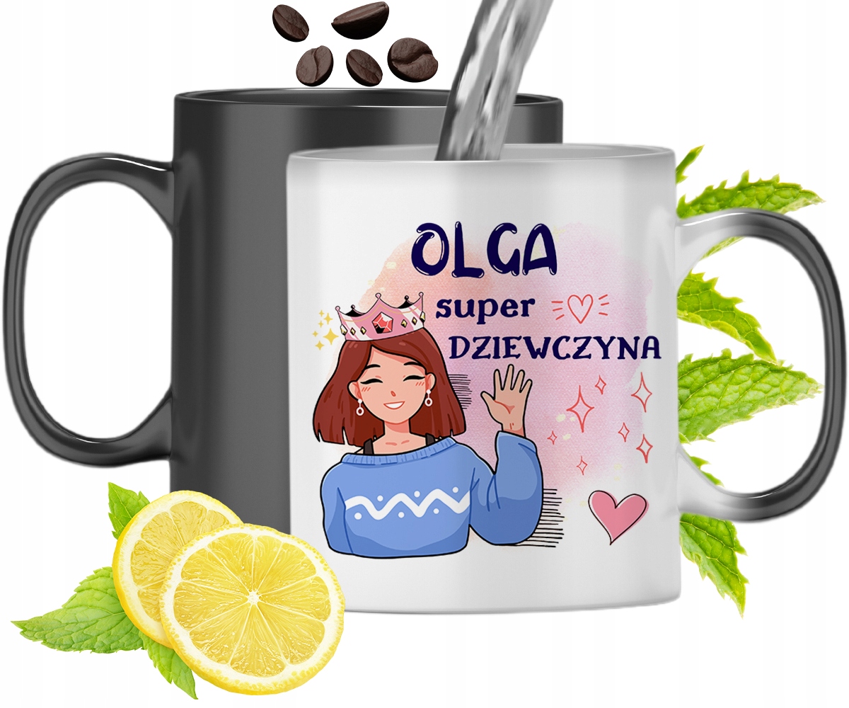 Dla Olgi Kubek Magiczny Córki Dziecka Prezent Z Nadrukiem Ze Zdjęciem