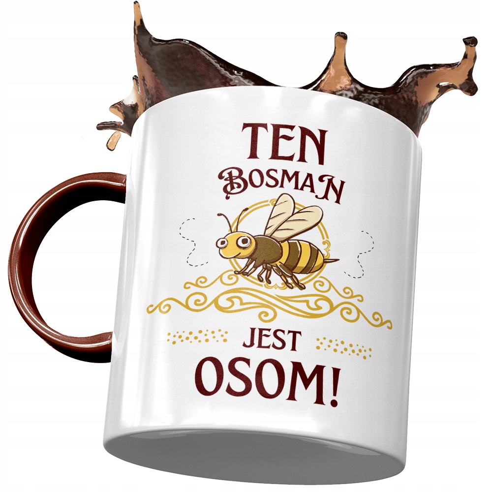 Kubek Bordowy Dla Aspiranta Ten Bosman Jest Osom! Z Nadrukiem Ze Zdjęciem