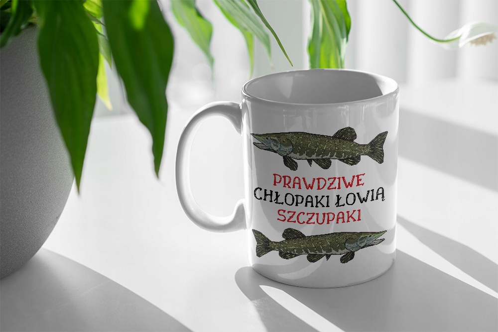 Kubek Czerwony Wędkarza To Styl Życia Prezent Z Nadrukiem Ze Zdjęciem