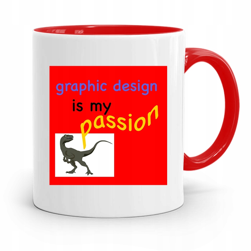 Kubek Czerwony Dla Grafika Graphic Is My Passion Z Nadrukiem Ze Zdjęciem