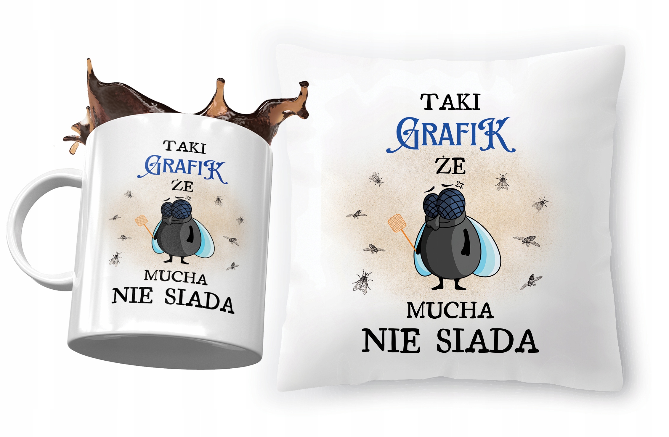 Zestaw Dla Grafika Poduszka + Kubek Na Prezent Z Nadrukiem Ze Zdjęciem