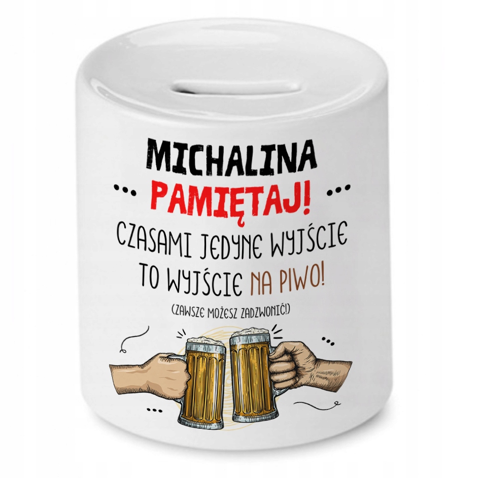 Skarbonka Dla Michaliny Na Urodziny Prezent Z Nadrukiem Ze Zdjęciem