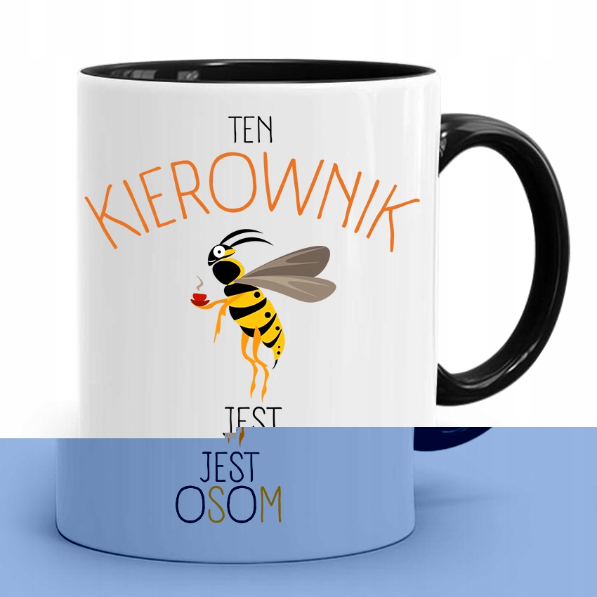 Kubek Czarny Dla Kierownika Ten Jest Osom Z Nadrukiem Ze Zdjęciem