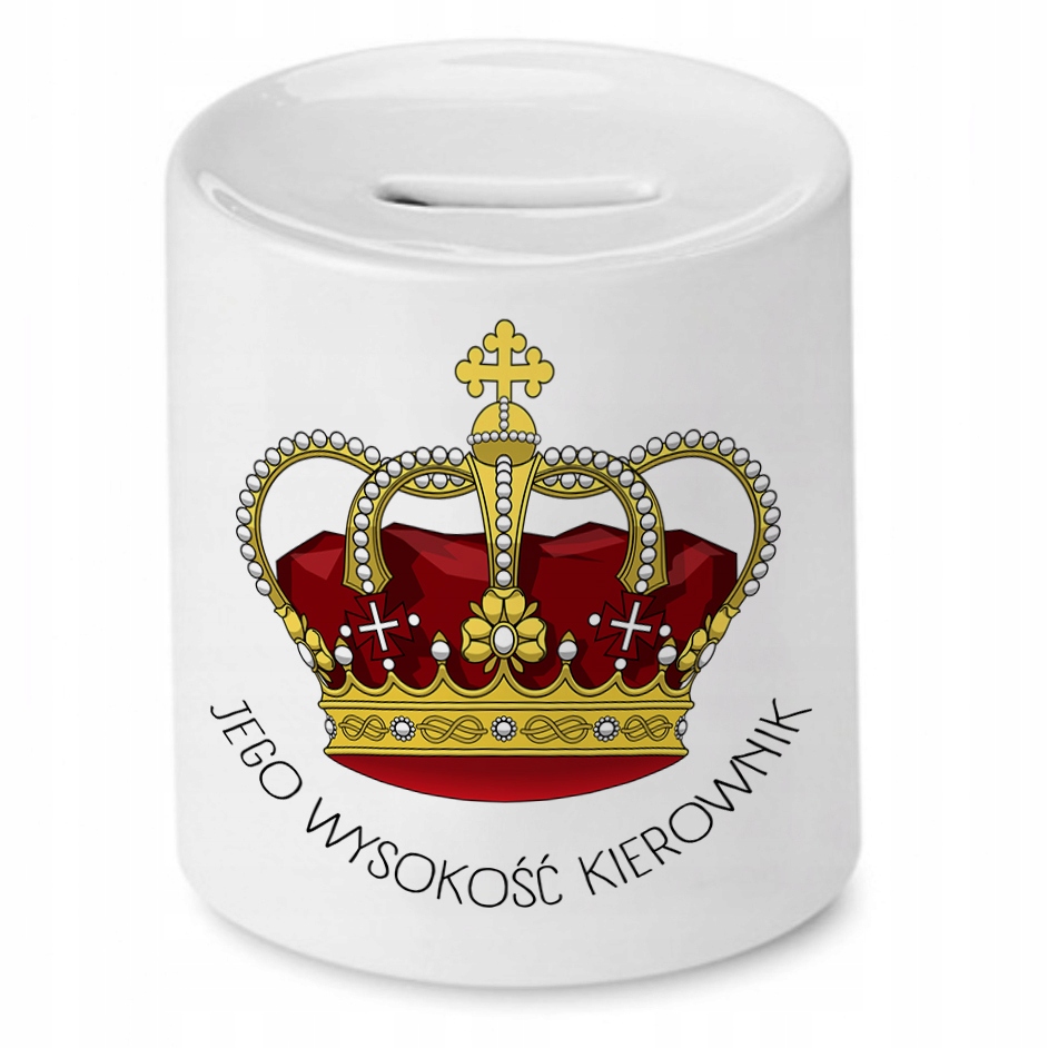 Skarbonka Dla Kierownika Jego Wysokość Kierownik Z Nadrukiem Ze Zdjęciem