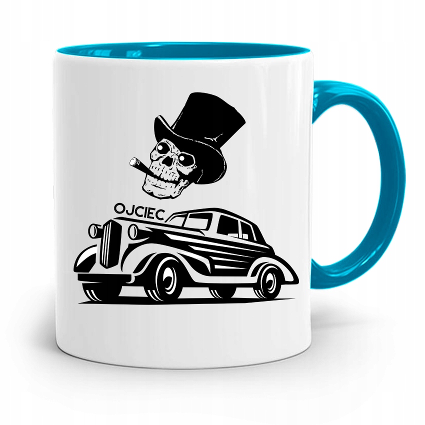 Kubek Błękitny Prezent Upominek Dla Taty Ojca Z Nadrukiem Ze Zdjęciem