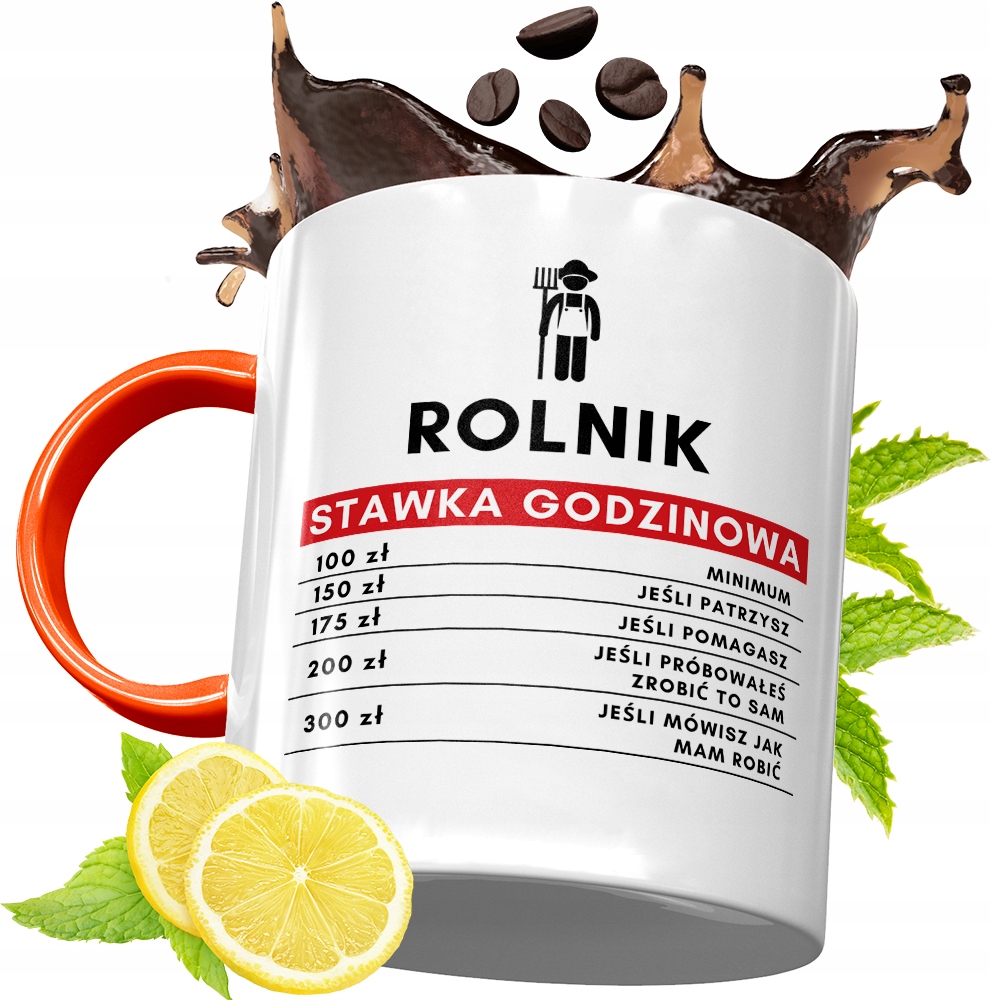 Kubek Pomarańczowy Dla Rolnika Prezent Z Nadrukiem Ze Zdjęciem