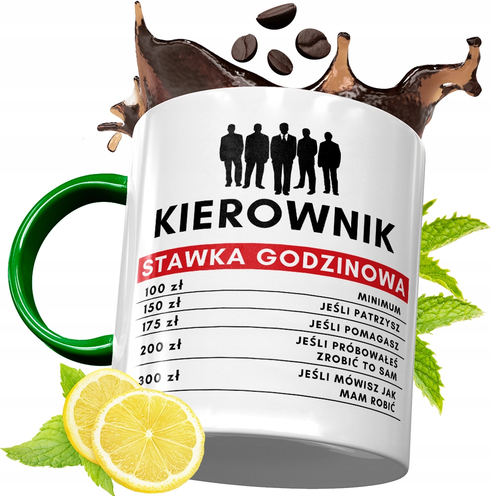 Kubek Zielony Dla Kierownika Na Urodziny Prezent Z Nadrukiem Ze Zdjęciem