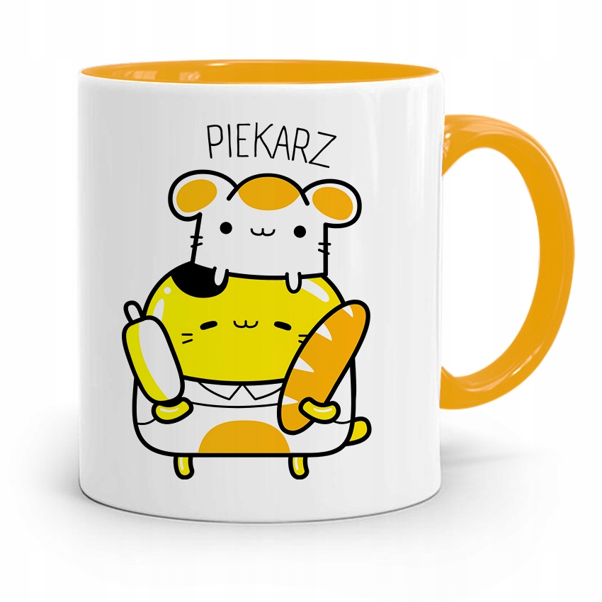 Kubek Żółty Dla Piekarza Piekarz Prezent Z Nadrukiem Ze Zdjęciem