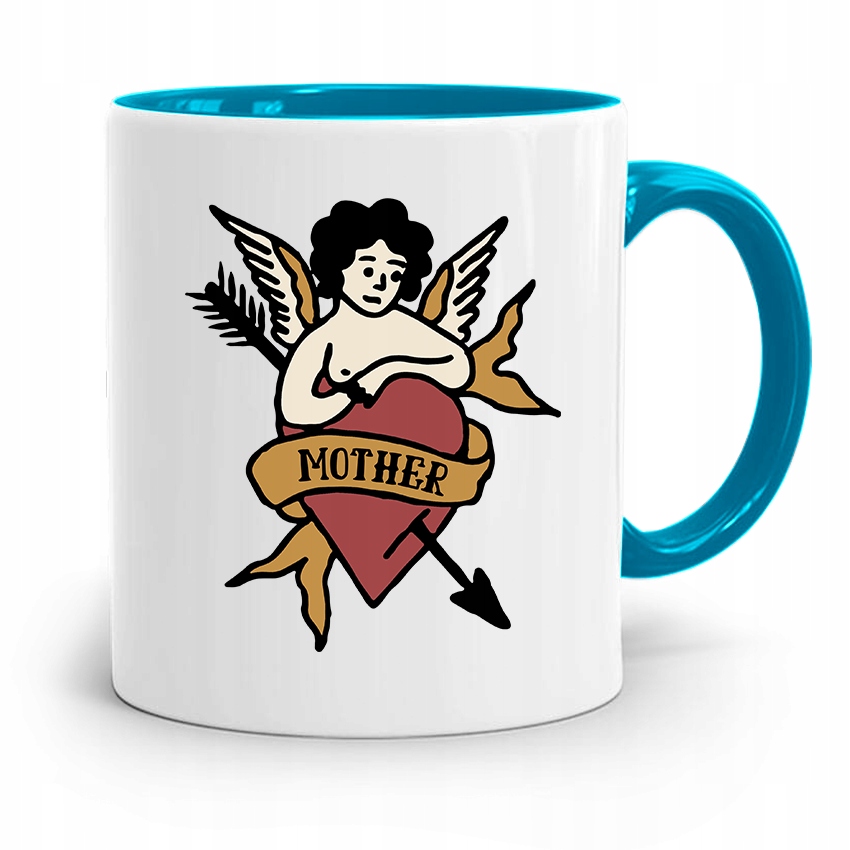 Kubek Błękitny Dla Mamy Mother Prezent Z Nadrukiem Ze Zdjęciem