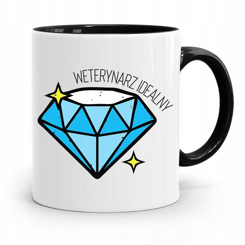 Kubek Czarny Dla Weterynarza Idealny Weterynarz Z Nadrukiem Ze Zdjęciem