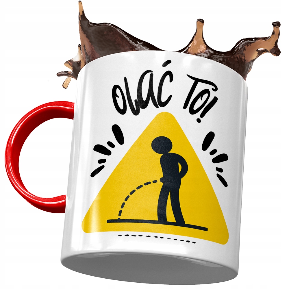 Kubek Czerwony Śmieszny Olać To Prezent Z Nadrukiem Ze Zdjęciem