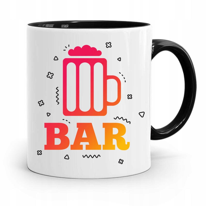 Kubek Czarny Barmana Barman Bar Prezent Z Nadrukiem Ze Zdjęciem