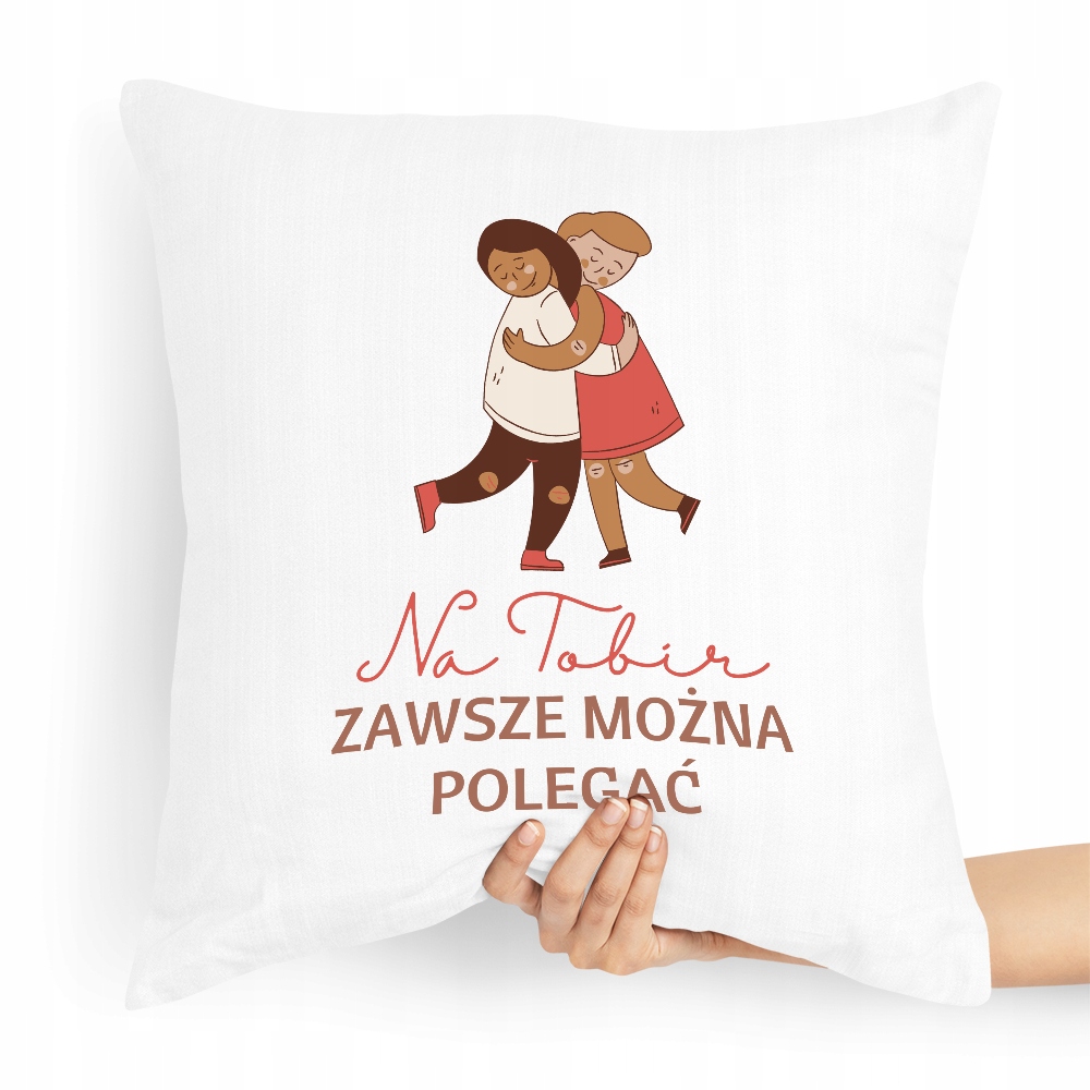 Poduszka Dla Przyjaciela Można Zawsze Polegać Z Nadrukiem Ze Zdjęciem