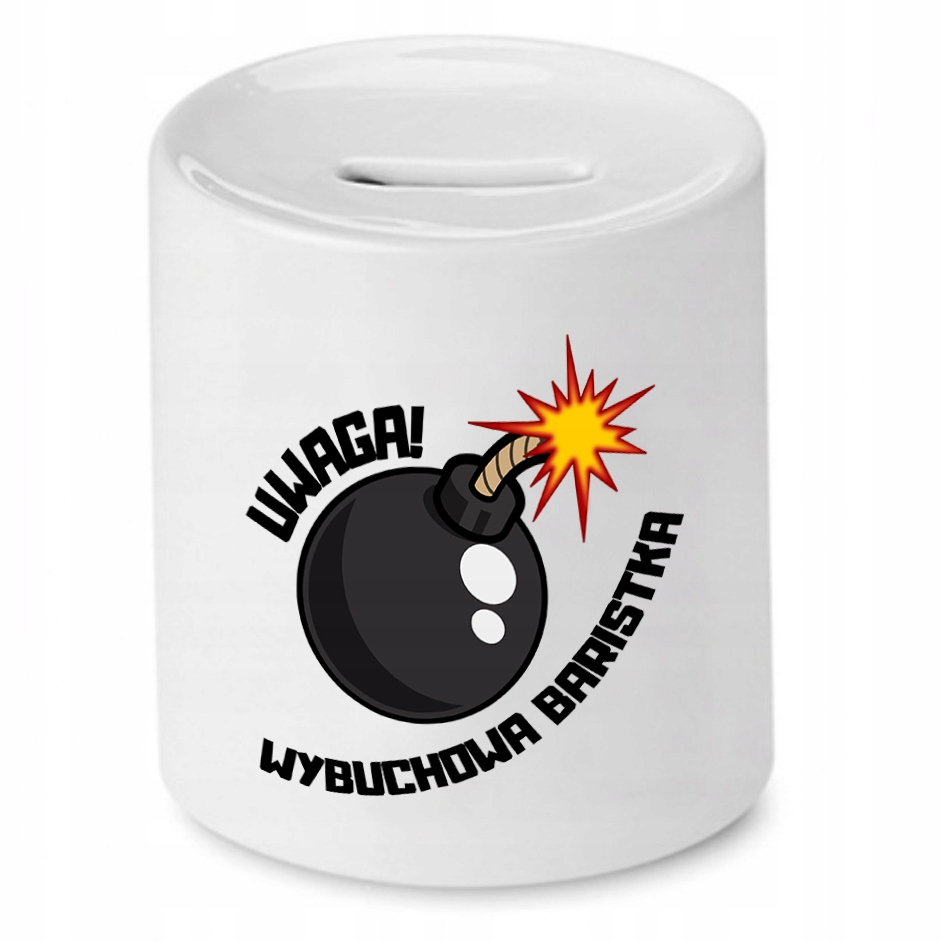 Dla Baristy Prezent Skarbonka Bombowa Baristka Z Nadrukiem Ze Zdjęciem