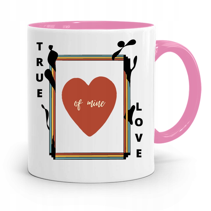 Kubek Różowy Na Walentynki True Love For You Z Nadrukiem Ze Zdjęciem