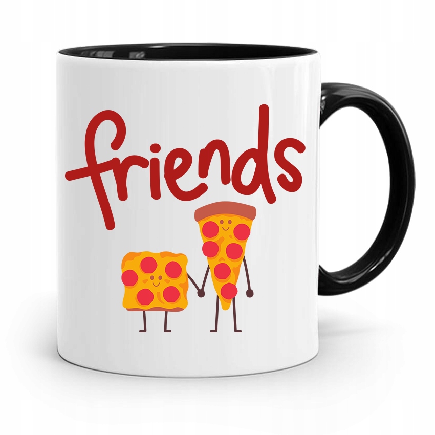 Kubek Czarny Dla Przyjaciela Friends Prezent Z Nadrukiem Ze Zdjęciem