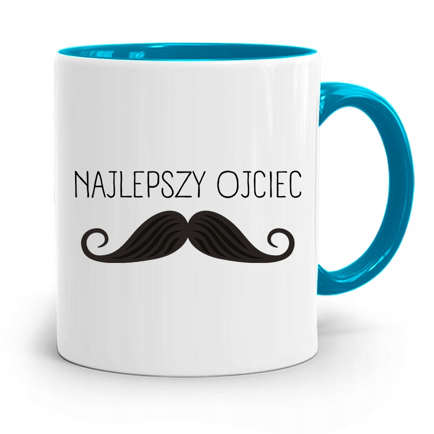 Kubek Błękitny Dla Taty Ojca Najlepszy Ojciec Tata Z Nadrukiem Ze Zdjęciem