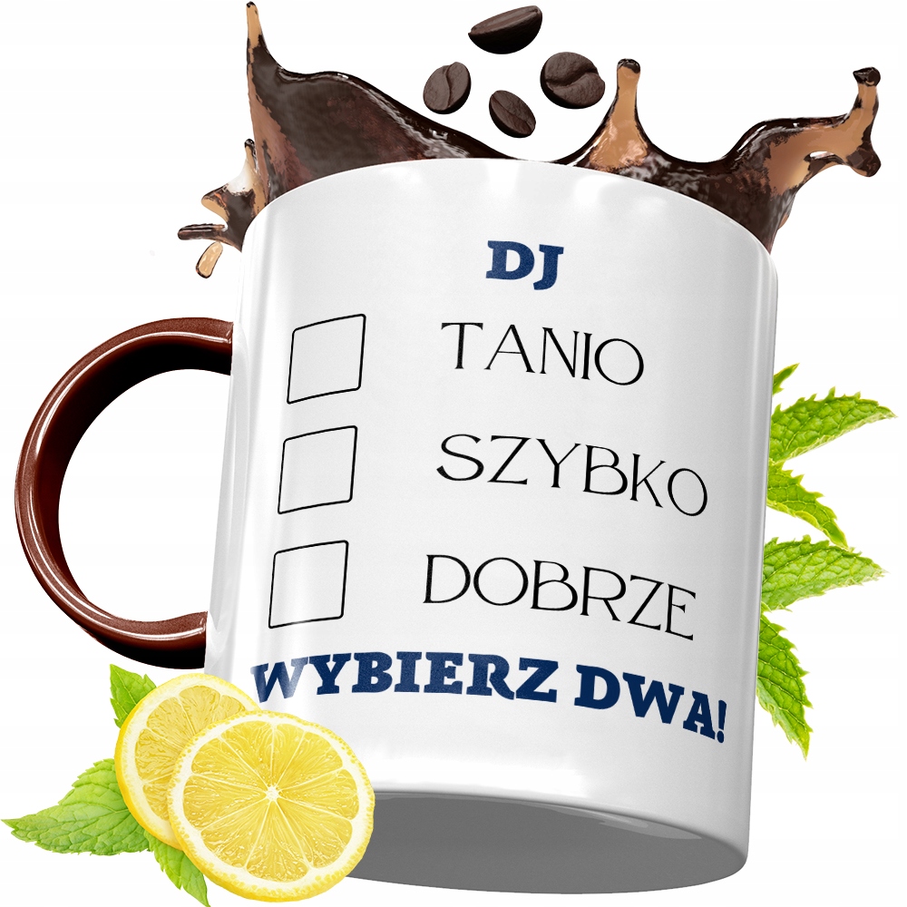 Kubek Bordowy Dla Dja Na Urodziny Prezent Z Nadrukiem Ze Zdjęciem