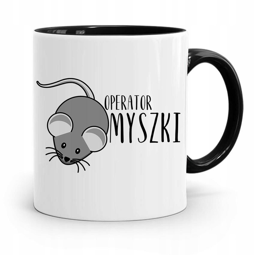 Kubek Czarny Informatyka Programisty Operator Z Nadrukiem Ze Zdjęciem