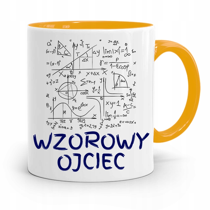 Kubek Żółty Prezent Dzień Ojca Wzorowy Tata Z Nadrukiem Ze Zdjęciem