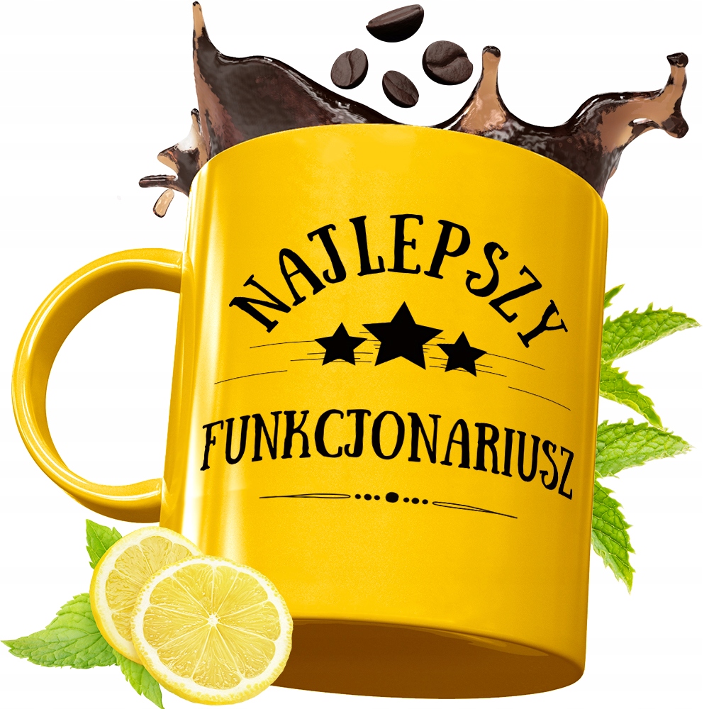 Złoty Kubek Premium Dla Funkcjonariusza Prezent Z Nadrukiem Ze Zdjęciem