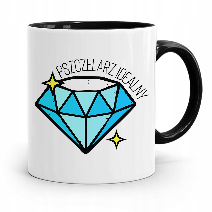 Kubek Czarny Dla Pszczelarza Pszczelarz Idealny Z Nadrukiem Ze Zdjęciem