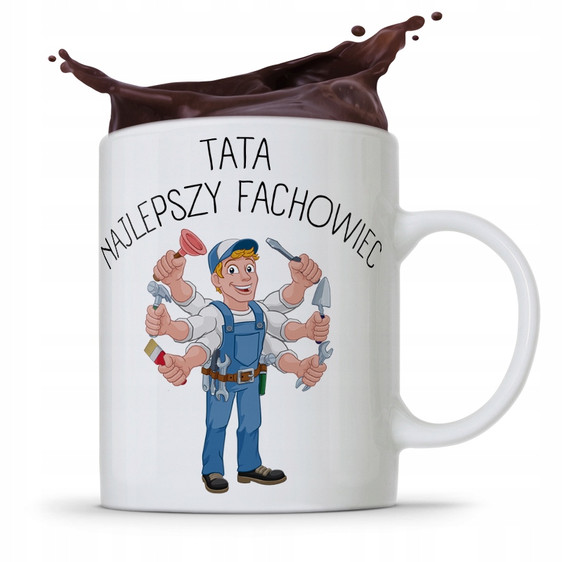 Kubek Na Dzień Ojca Dla Taty Najlepszy Fachowiec Z Nadrukiem Ze Zdjęciem