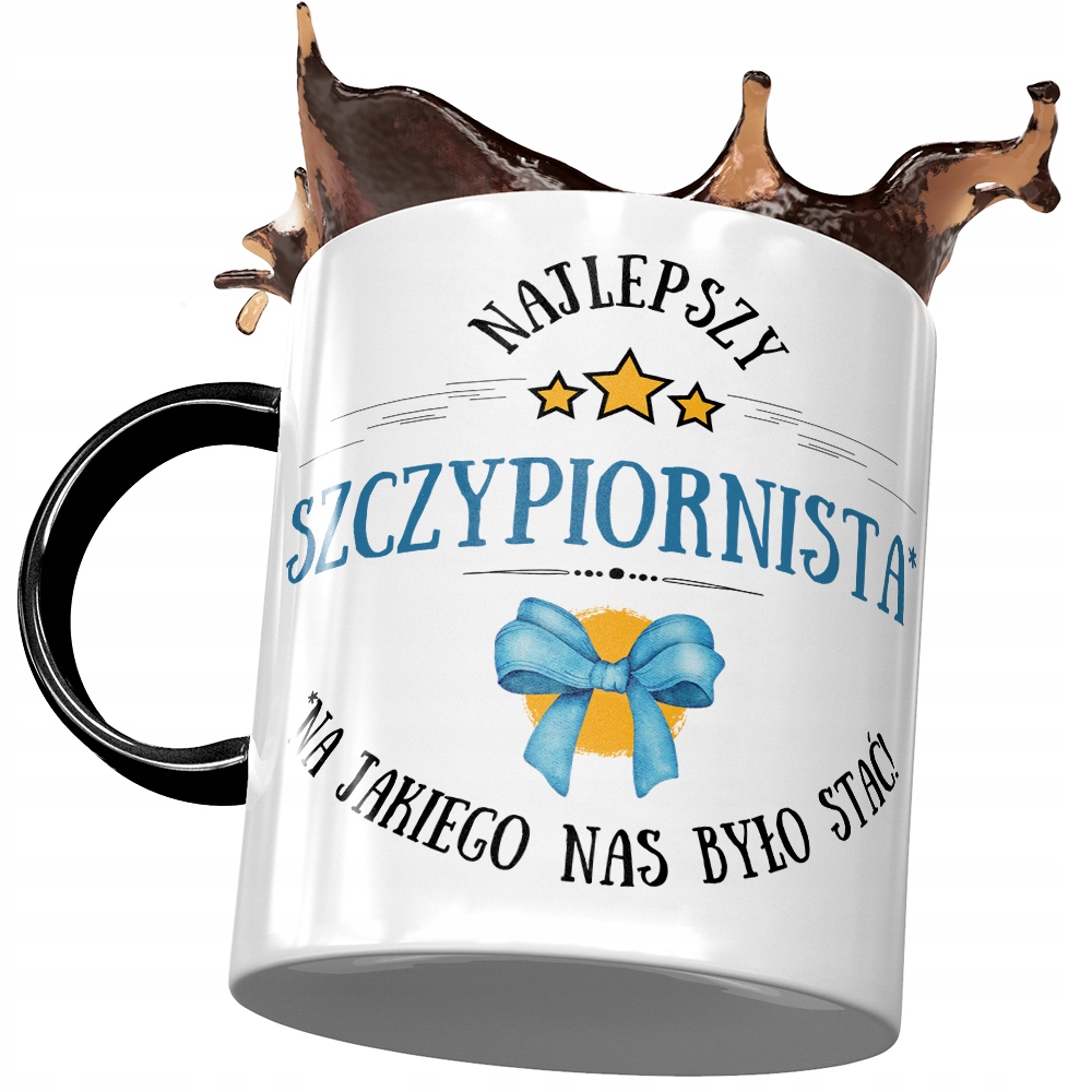 Kubek Czarny Dla Szczypiornisty Najlepszy Kubek Z Nadrukiem Ze Zdjęciem