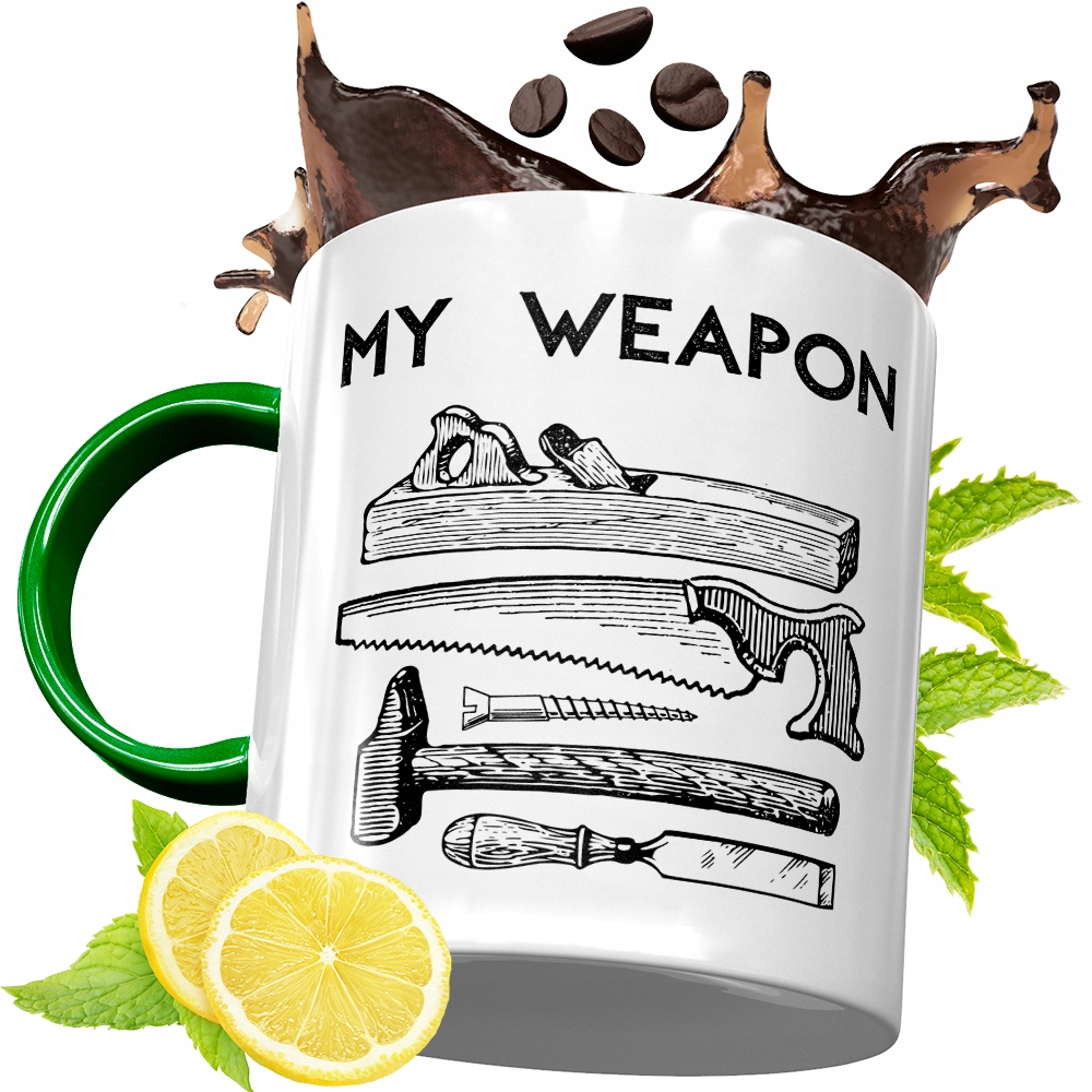 Kubek Zielony Dla Stolarza Na Urodziny Prezent Z Nadrukiem Ze Zdjęciem